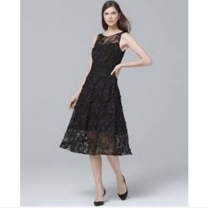 White House Black Market lace fit and flare cocktail dress size 12